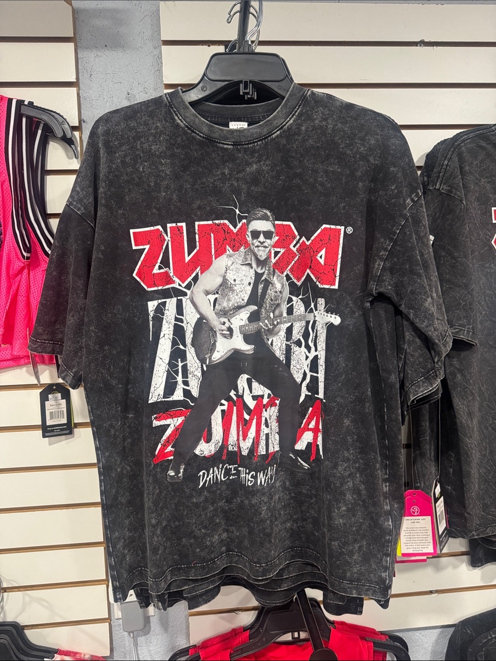 Zumba Oversized Shoulder Tee Rock n Roll